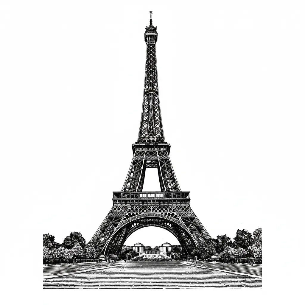 Eiffel tower no frame