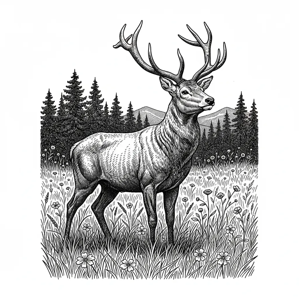 deer in a field