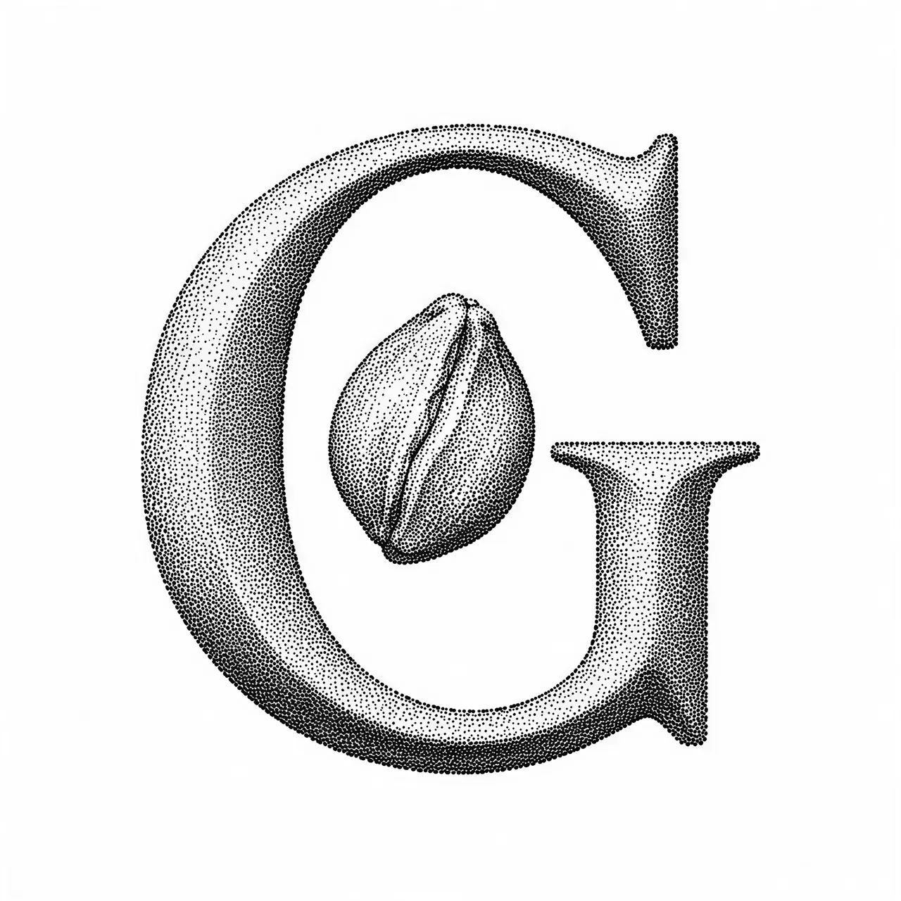 letter G with groat in the middle
