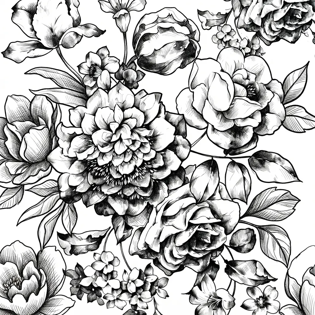 Pencil Sketch Obraz rastrowy