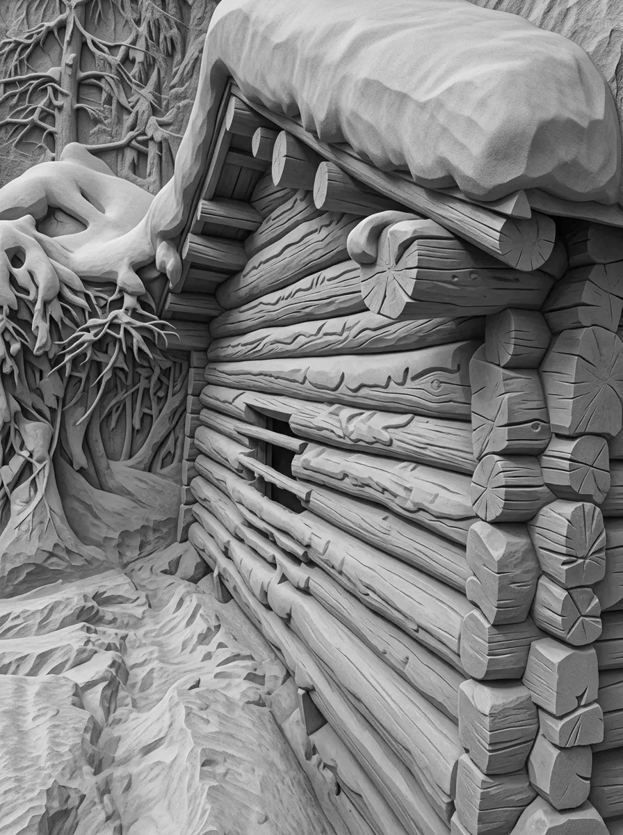 Grafika wektorowa w stylu stone-relief
