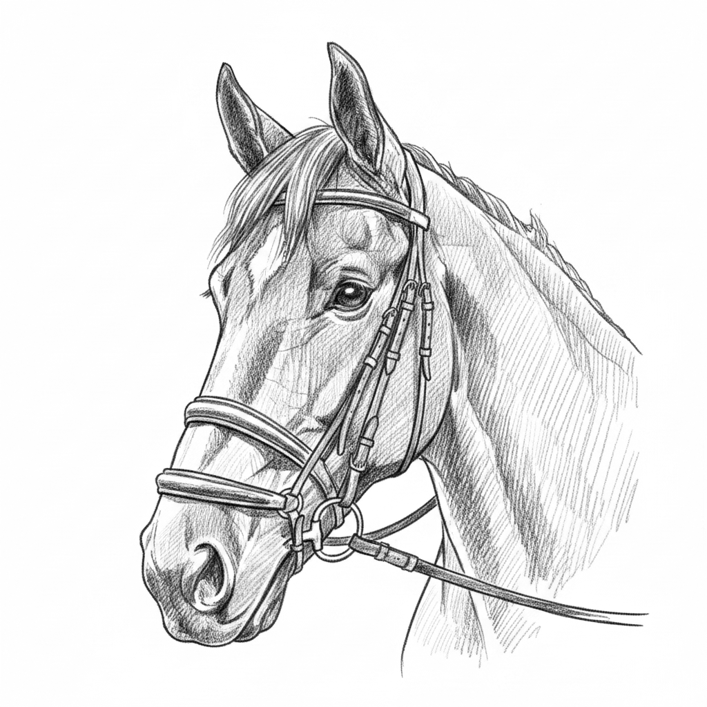 verwijder achtergrond, verander geen kenmerken van het paardenhoofd