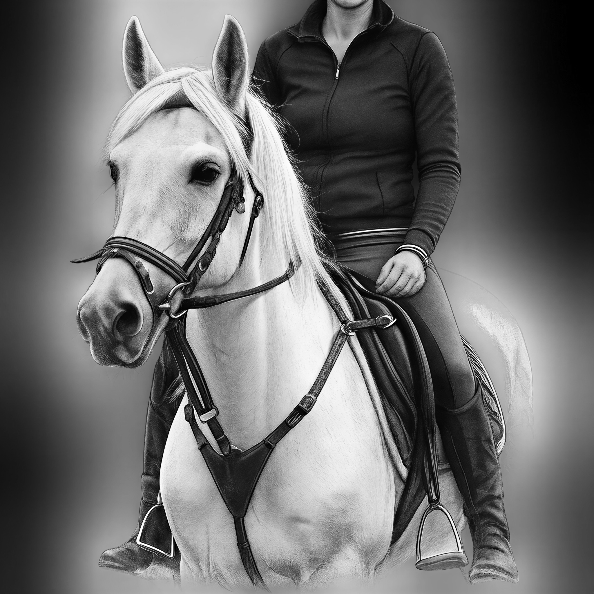 remove background, keep only horses head and brest