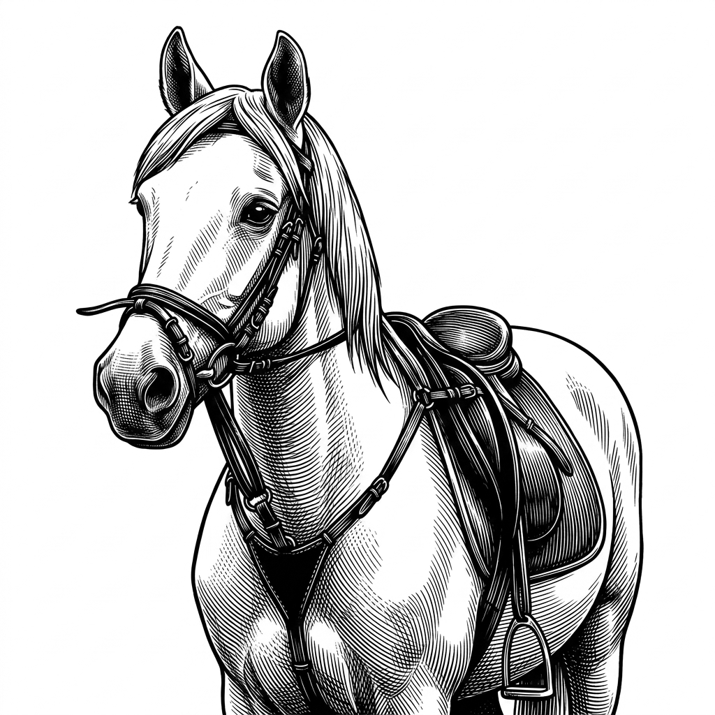 remove background, remove rider, keep the front of the horse
