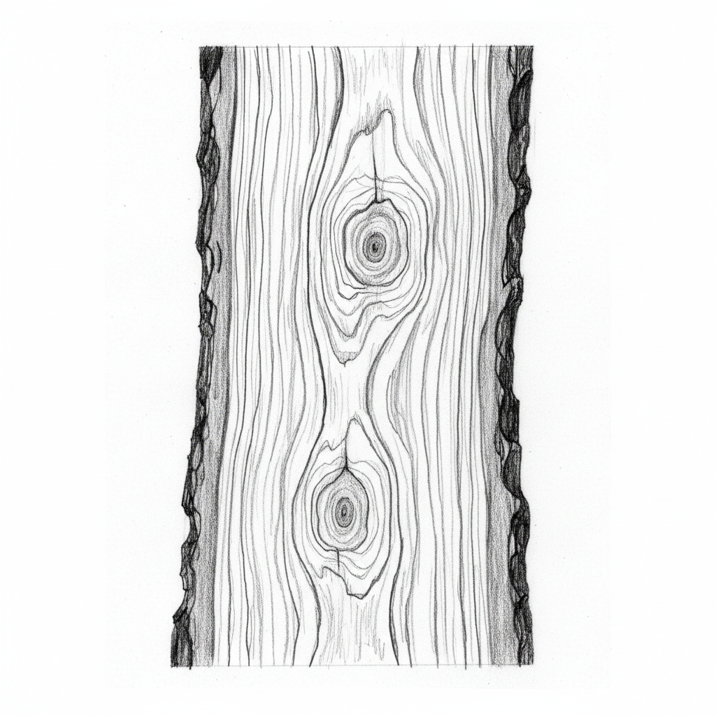 WOOD SLAB-LIVE BARK EDGES-VERTICAL