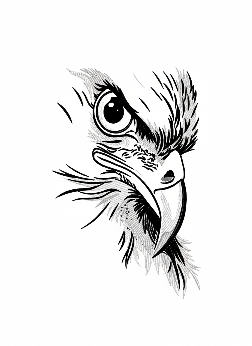 PLEASE GENERATE A HIGH RESOLUTION BLACK AND WHITE SKETCH SUITABLE FOR LASER ENGRAVING IN SHARP DETAIL