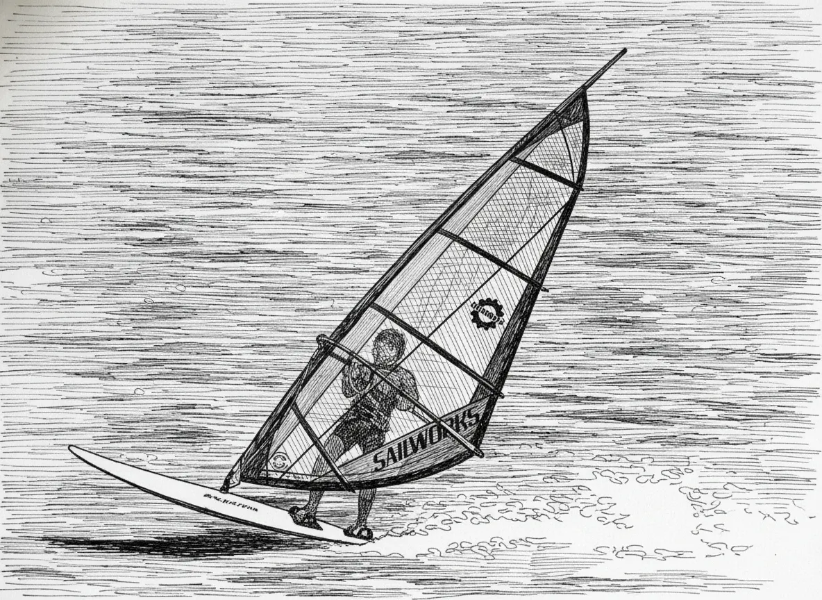 Please generate a sharp black and white image including the open ocean and small waves in the background.