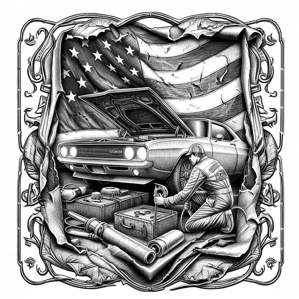 Grafica vettoriale in stile engraving-style